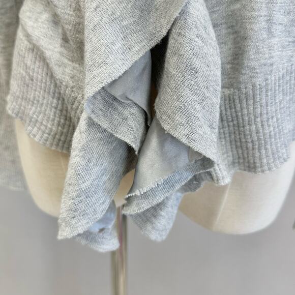 Banana Republic Gray Long Sleeve Ruffle Lightweight Shrug Cardigan Size Small - Picture 4 of 15